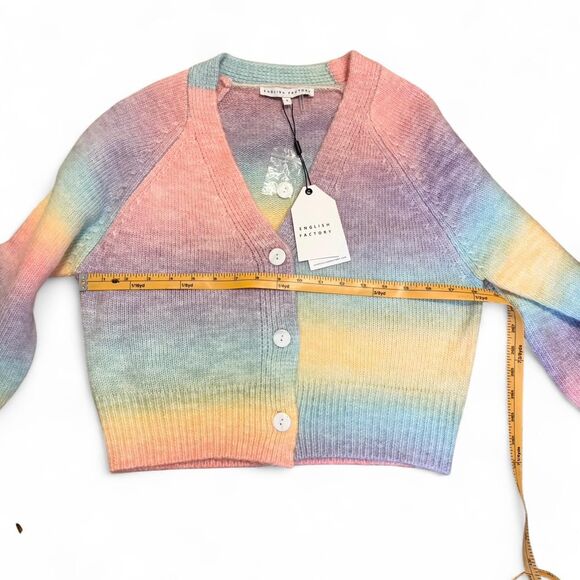 English Factory rainbow cropped cardigan size small - Picture 3 of 7